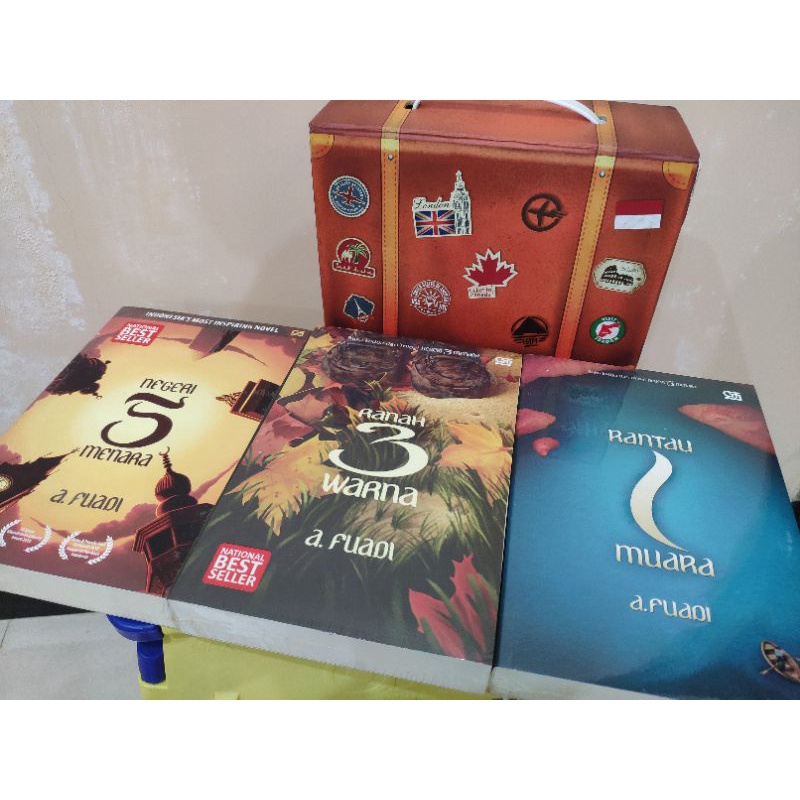 Original Boxset Trilogi Negeri 5 Menara Rantau 1 Muara Ranah 3 Warna Ahmad A. Fuadi Novel Indonesia 