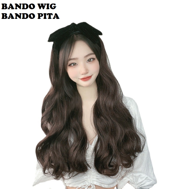 Wig Bando Cantik Simple Wanita Korean Version Model Panjang dan Sebahu (VH)