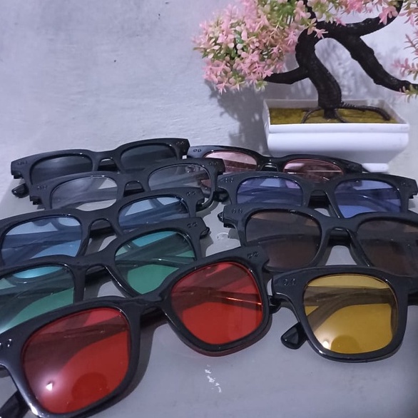 Kacamata Hitam Wanita Pria Lensa Sunglasses Korean Fashion Small Candy Color Import-8