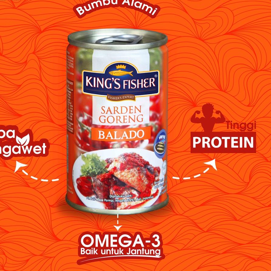 

Terbaru King's Fisher Sarden goreng mini rasa saus balado Makanan Kaleng 155 gr