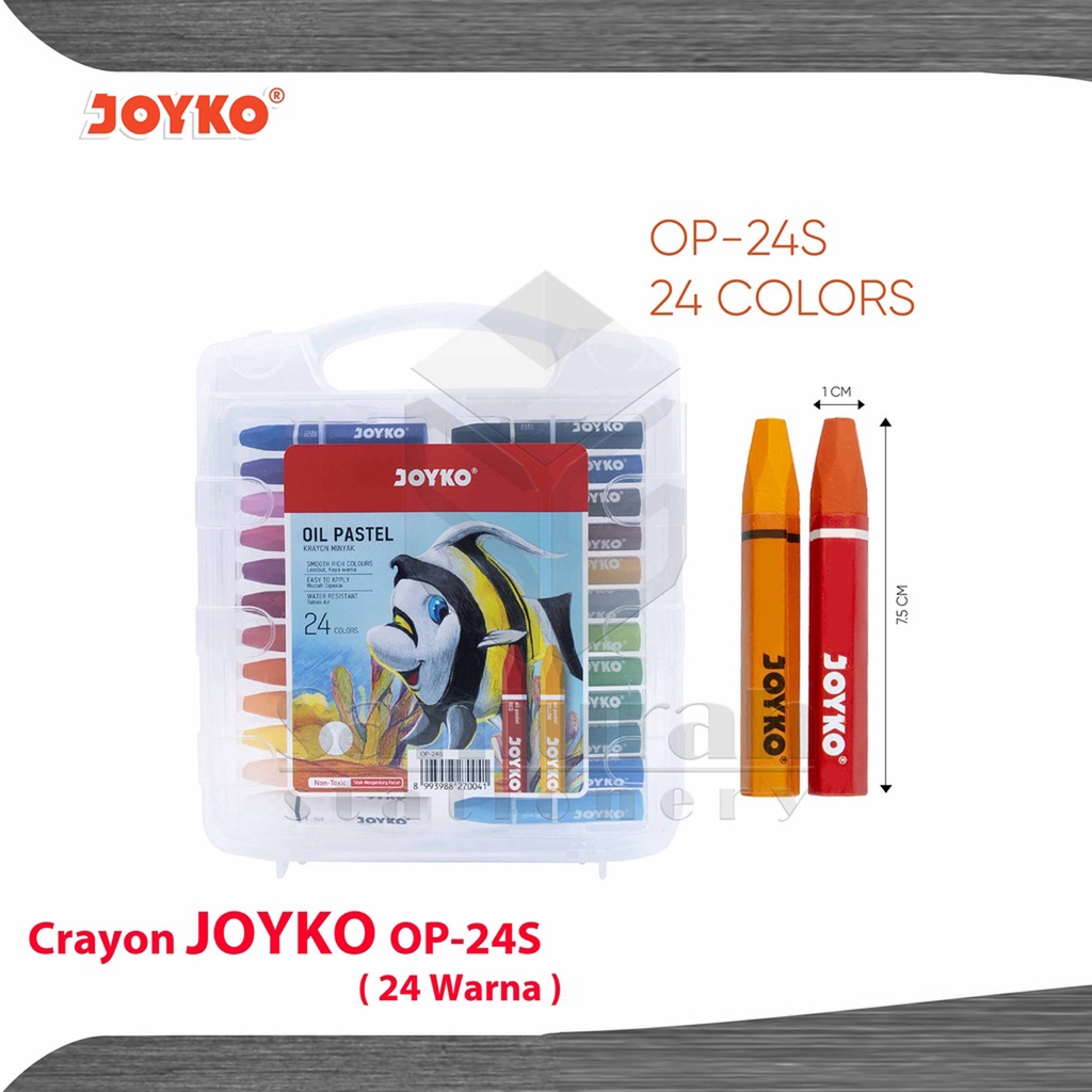 

Crayon Joyko OP-24s / Oil Pastel OP 24s / Krayon Minyak isi 24 Warna