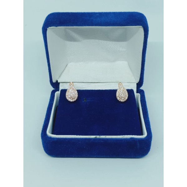 Anting jepit tears mp full/ anting jepit perak asli silver 925 lapis emas/ anying fashion wanita terbaru