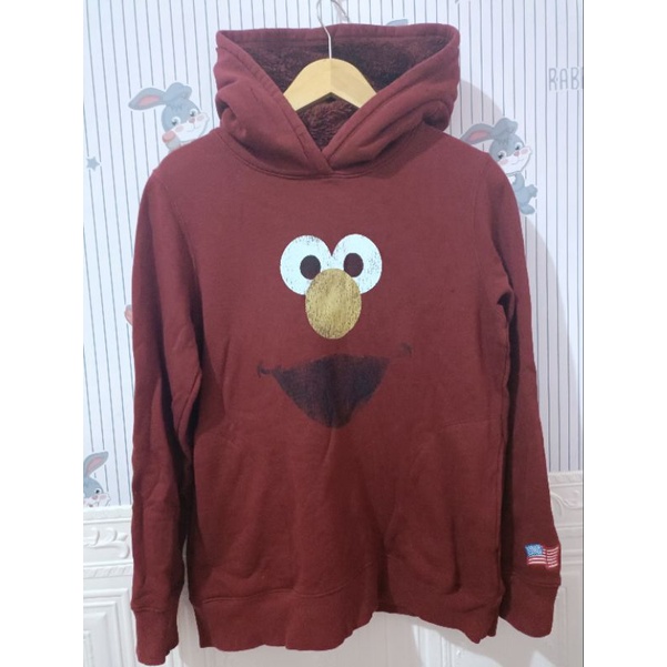 Jaket Hoodie Uniqlo Colabs Sesame Street