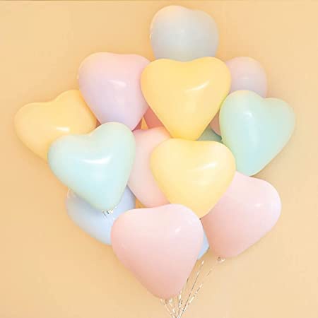 Balon Hati Warna Pastel Heart Shape Balloon Dekorasi Pesta Party Decoration Pernyataan Cinta Festival