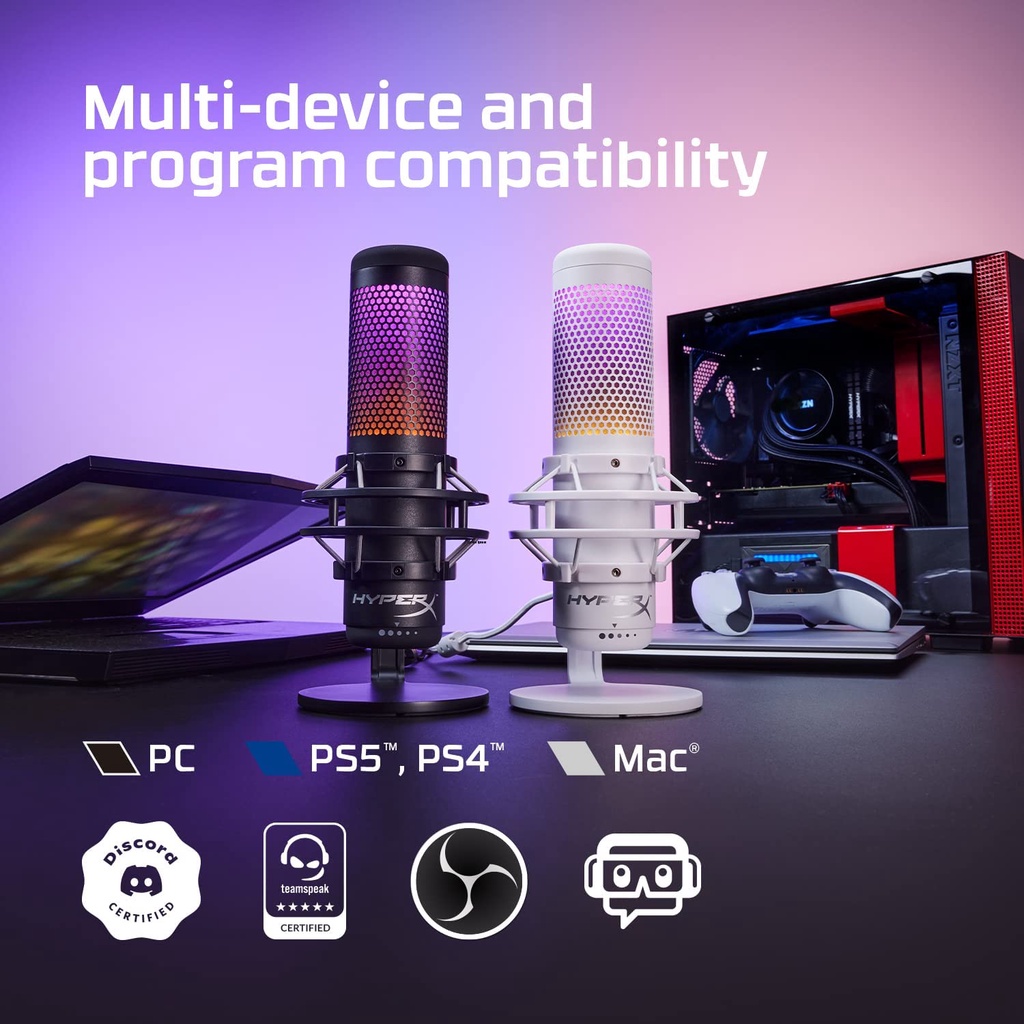 Microphone HyperX QuadCast S / Quad Cast S RGB USB Condenser Kingston