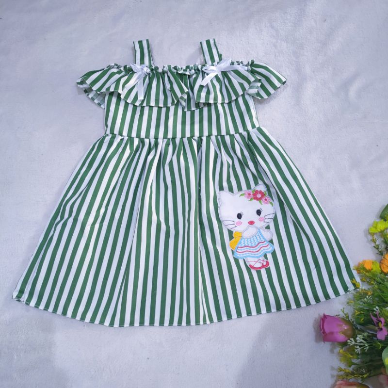 DRESS ANAK PEREMPUAN/BAJU ANAK PEREMPUAN/GAUN ANAK PEREMPUAN 1-2 TH / DRESS STRIP