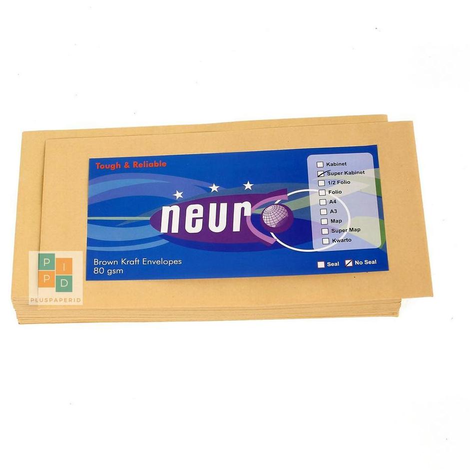 

♥@♥ NEURO - Amplop Coklat Ukuran Super Cabinet No Seal - Pack