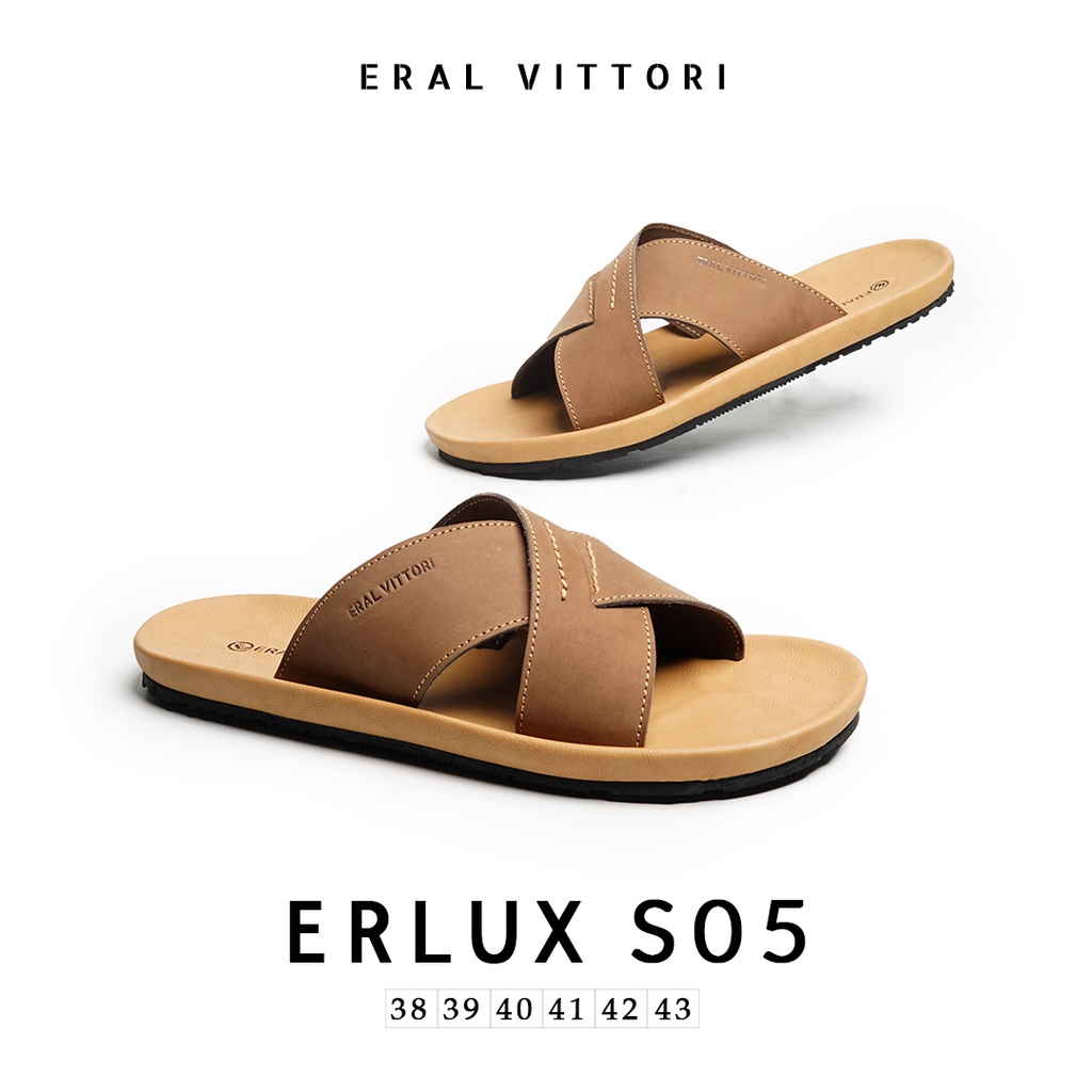 Eral Vittori - Erlux S05 Sandal Kulit Kasual Pria