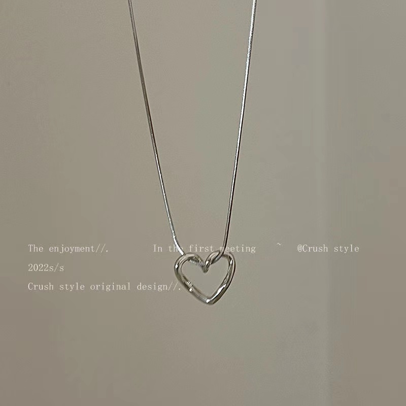 Fashion Cinta Ganda Batu Permata Kalung Untuk Wanita Vintage Perak Choker Rantai Liontin Perhiasan Aksesoris-13