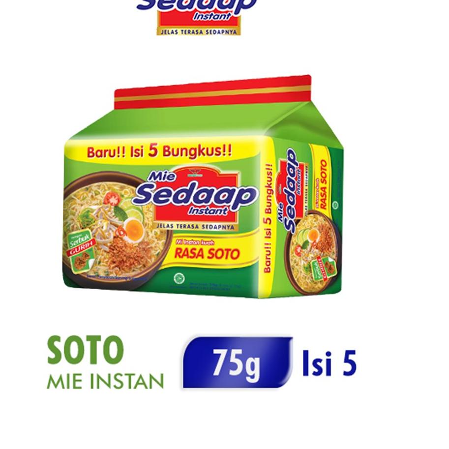 

し SEDAAP Mie Instan Soto Isi 5 Bag 75GR ㅚ