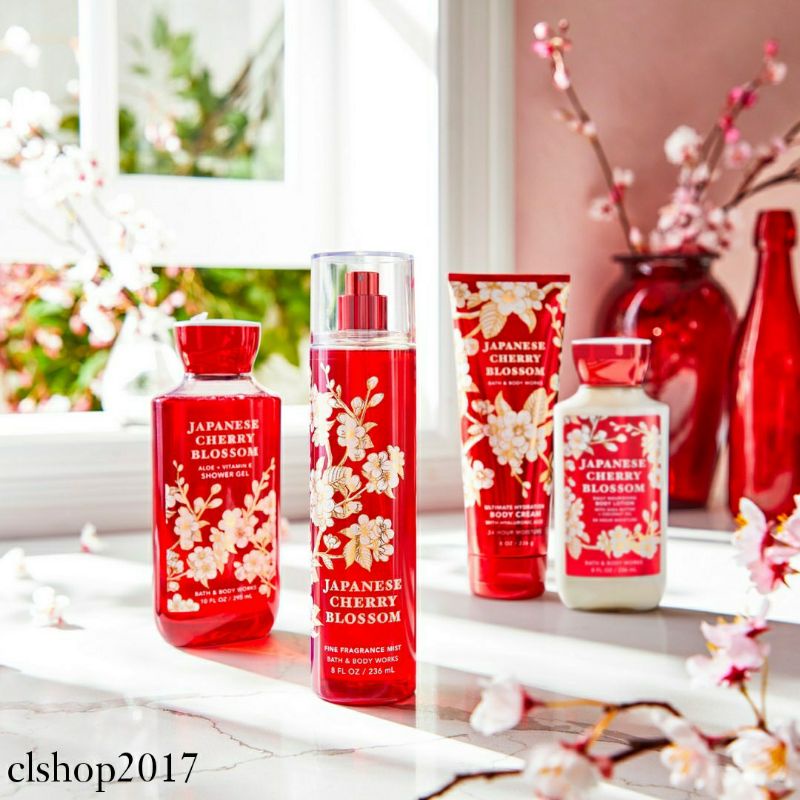 BATH &amp; BODY WORKS BBW JAPANESE CHERRY BLOSSOM SERIES BODY MIST CREAM LOTION SHOWER GEL SHOWER GEL BODY CREAM LOTION MIST WASH WALLFLOWER ROOMSPRAY SCENTPORTABLE GENTLE GEL DEEP CLEANSING GENTLE FOAMING CREAMY LUXE