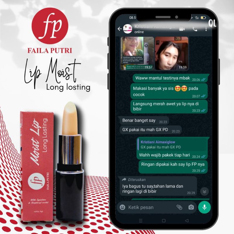 LIPSTIK FP/MOIST LIP double color tahan 24 jam