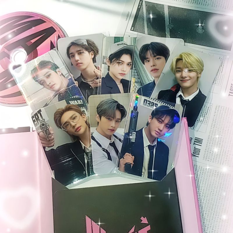 pc stray kids skz mukor music korea maxident pob benefit photocard chan lee know changbin hyunjin ha