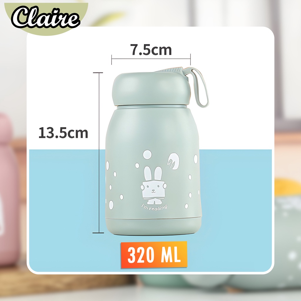 Rabbit Glass sprout cup - Botol minum kelinci- Termos karakter kelinci - Souvenir botol minum