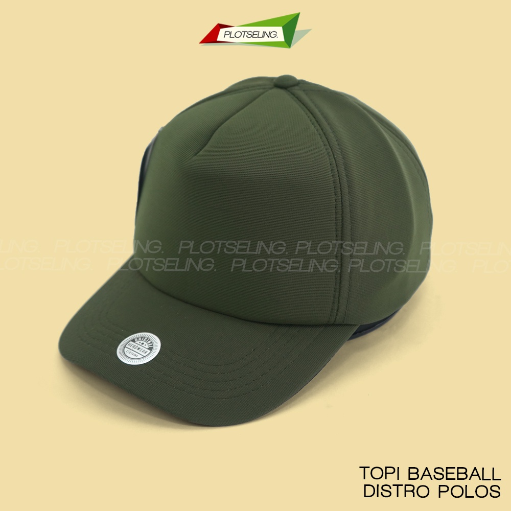 Topi Baseball POLOS Distro Kasual Sport Pria Wanita Hijau Hitam Merah Busa Tebal Premium Ukuran All Size