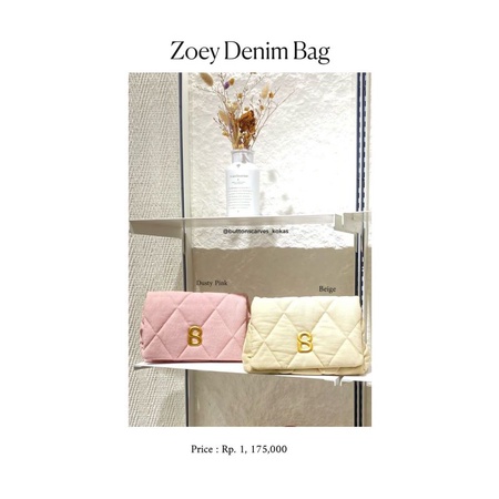zoey denim bag button scarves