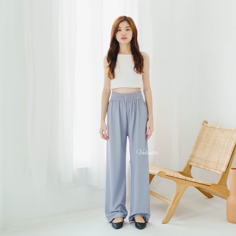 Jennie Basic Highwaist Hornet Knit Pants Valiable (M - XXL)