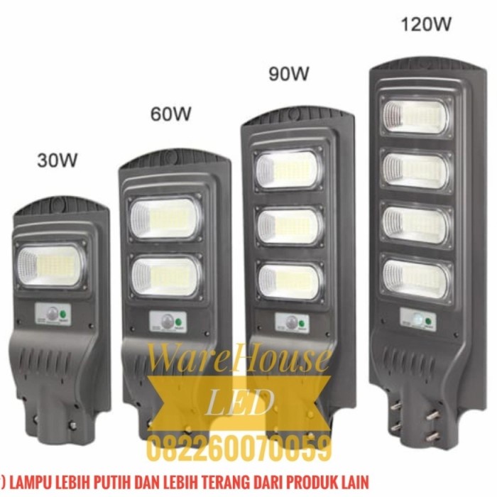 Lampu Jalan Solar Panel Tenaga Surya 60w Led 60watt 60 watt SMD KUNING