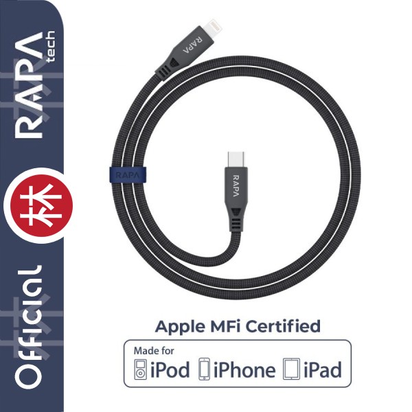 RAPAtech DC3034 - LINE+ I Apple MFi Certified USB-C to Lightning 27W