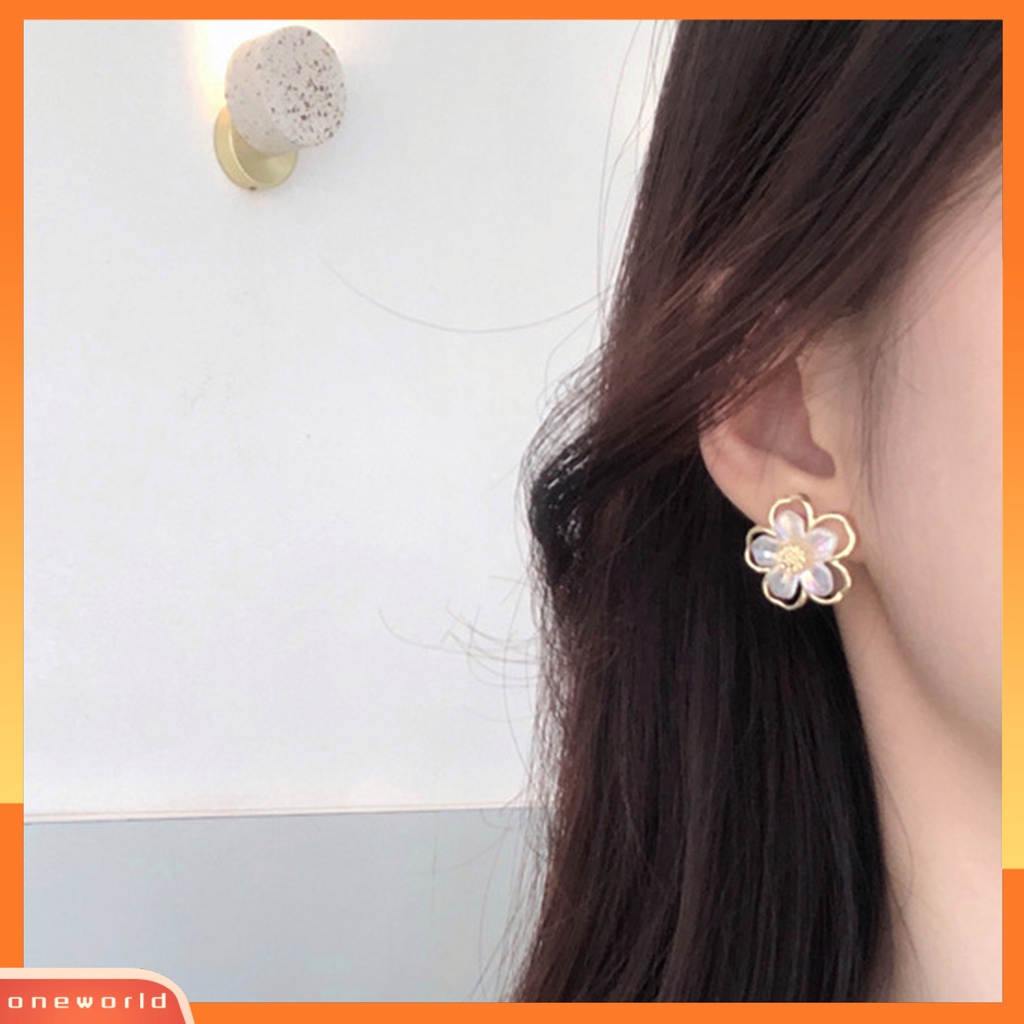 [WONE] 1pasang Ear Studs Eye-catching Indah Semua Pertandingan Menawan Tahan Lama Berdandan Simetris Niche Temperamen Anting Untuk Pacaran