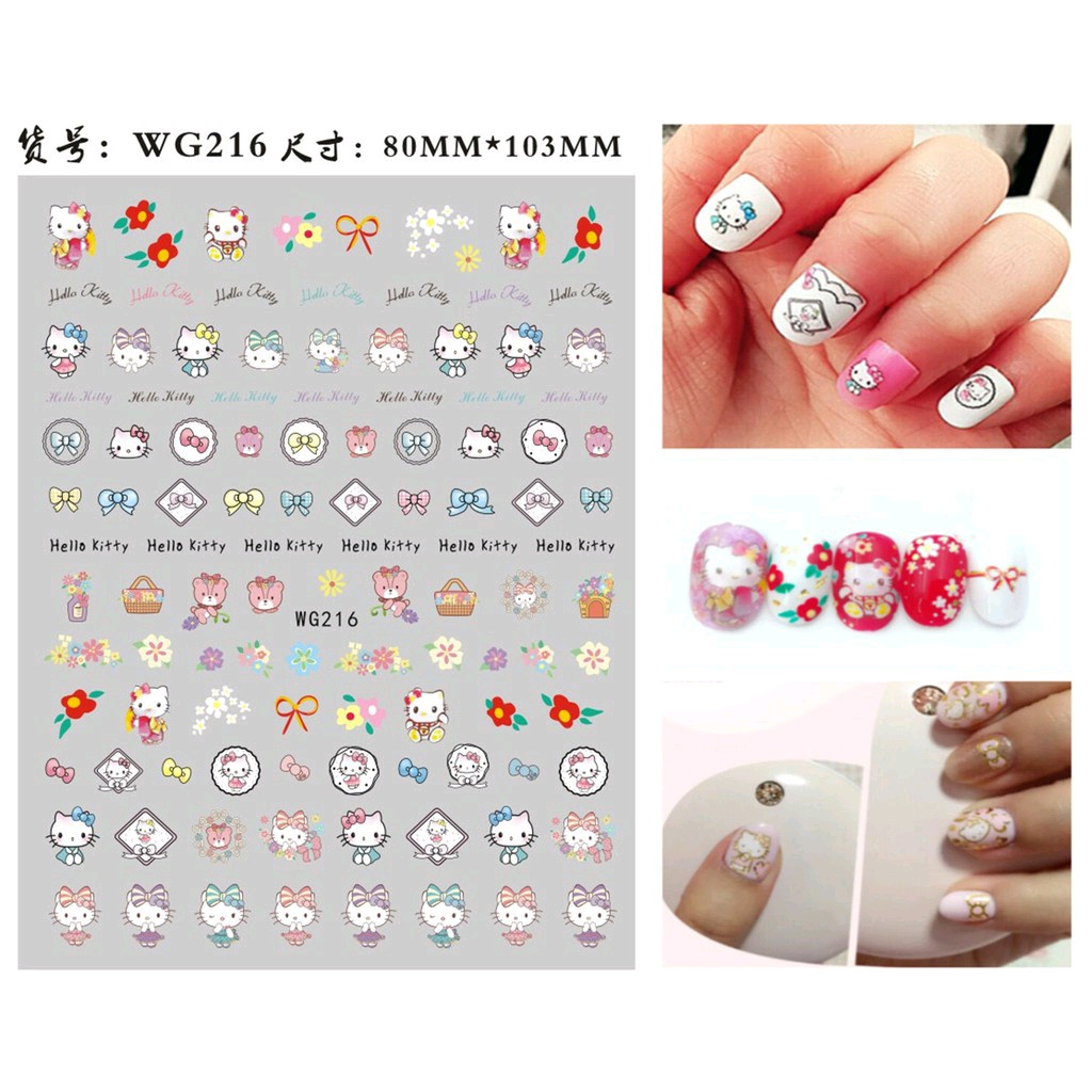 Sticker Kuku Unicorn Anak Nail Art Kutek Anak Tempelan Mainan Cewek Perempuan Balita