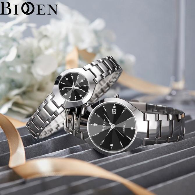 Biden Brand Top jam tangan couple fashion bisnis tali stainless steel