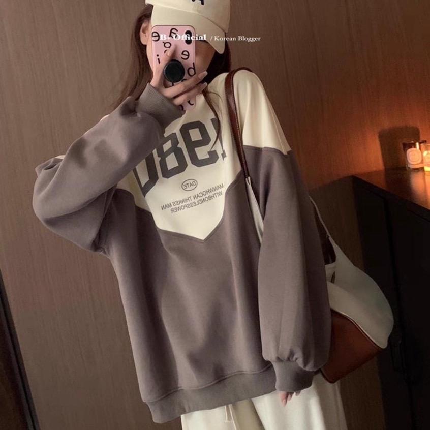 [COD] Sweater Wanita Oversize Twotone 1980