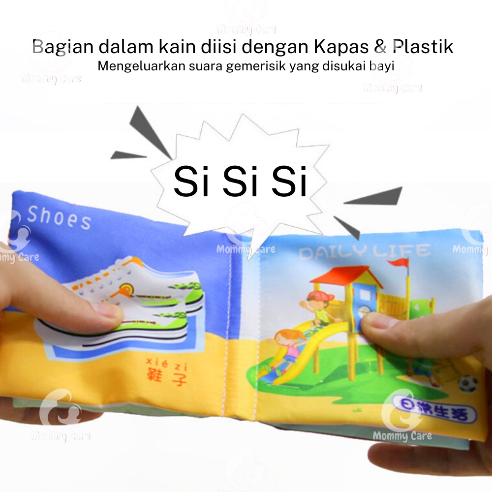 MOMMYCARE BUKU BAYI KAIN PENDIDIKAN KARTUN BUKU BANTAL ANAK BABY CLOTH BOOK