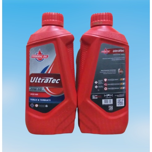 Federal ultratec / oli motor / OLI MOTOR FEDERAL ULTRATEC 1 LITER 20W-50 TERMURAH - ANNORAMOTOR