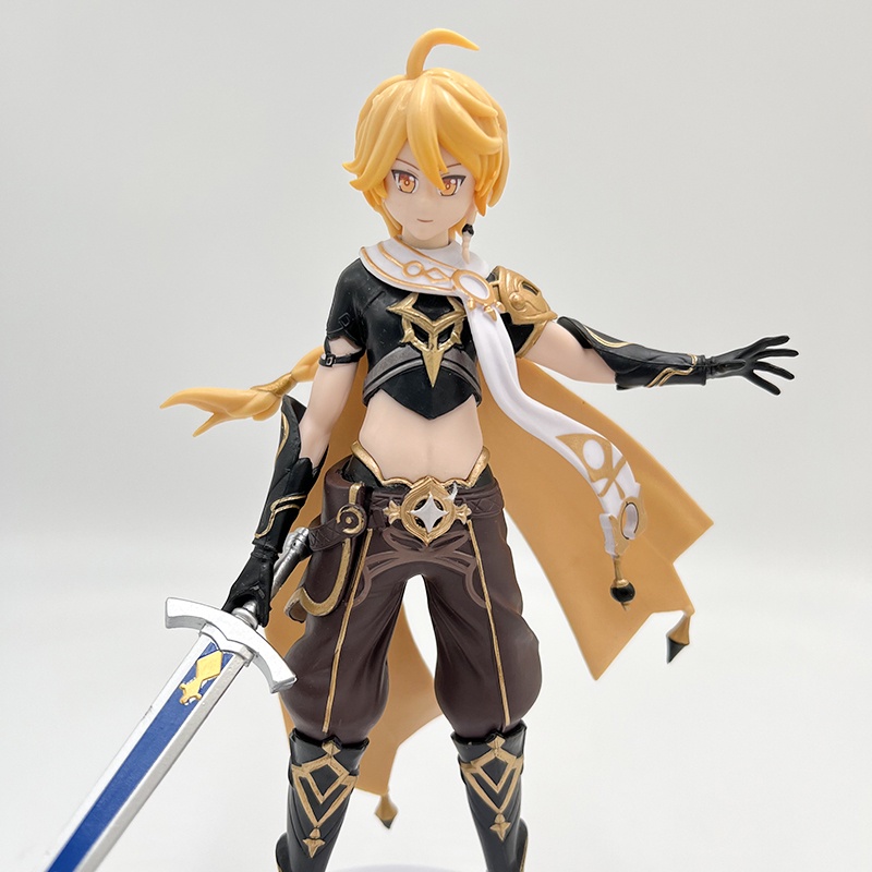 Game Genshin Impact Karakter Traveller Lumine Gambar Anime Aether Figure Collection Model Dewasa Anak Mainan Ulang Tahun