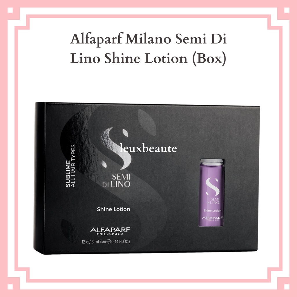 Alfaparf Milano Semi Di Lino Shine Lotion (Box)
