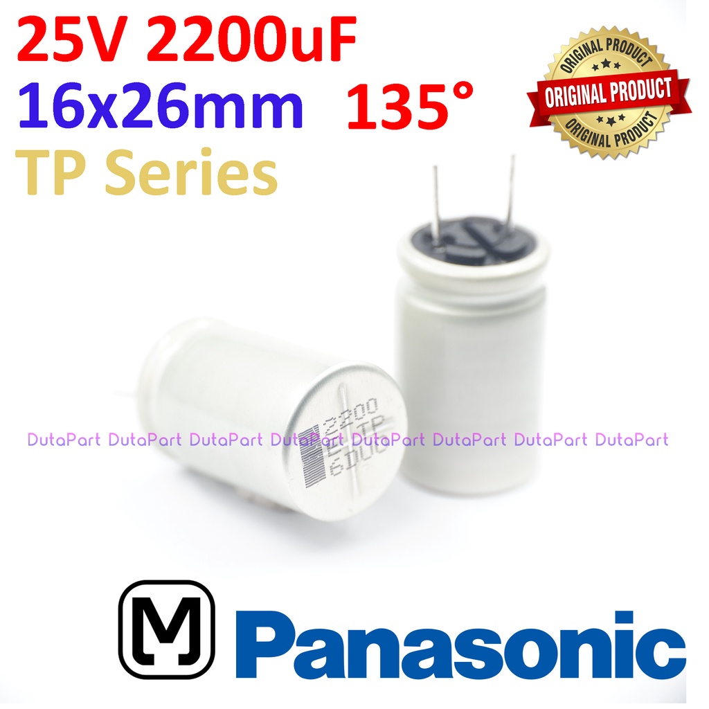 25V 2200uF ORIGINAL PANASONIC TP Series Kapasitor Capasitor Elko Elco