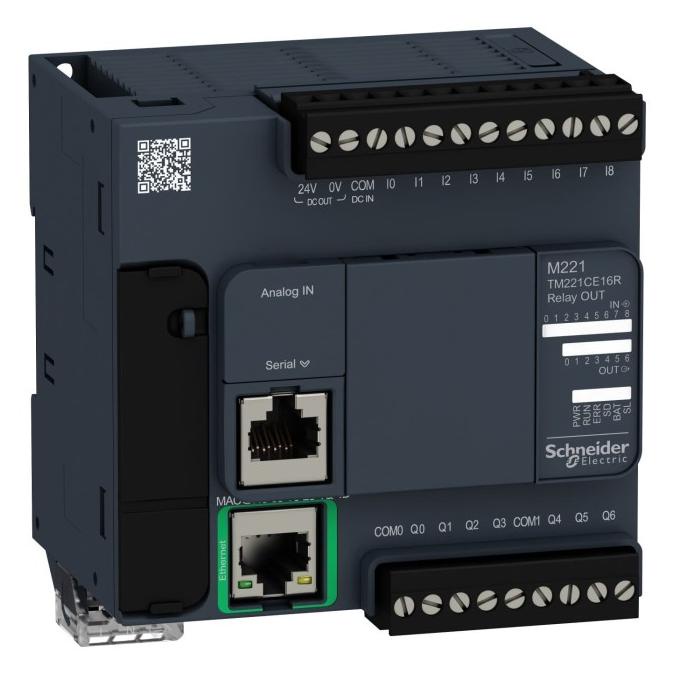 TM221CE16R, SCHNEIDER PLC M221-16IO RELAY ETHERNET