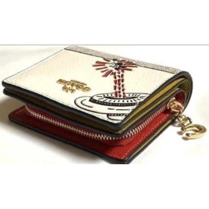 Ready Stock Coach Disney Mickey Mouse X Keith Haring Snap Wallet C7433