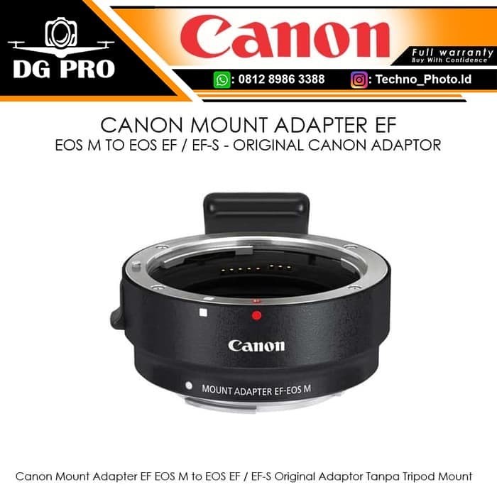 Adapter Canon Mount Adapter Ef-Eos M To Eos Ef / Ef-S - Original Canon Adaptor