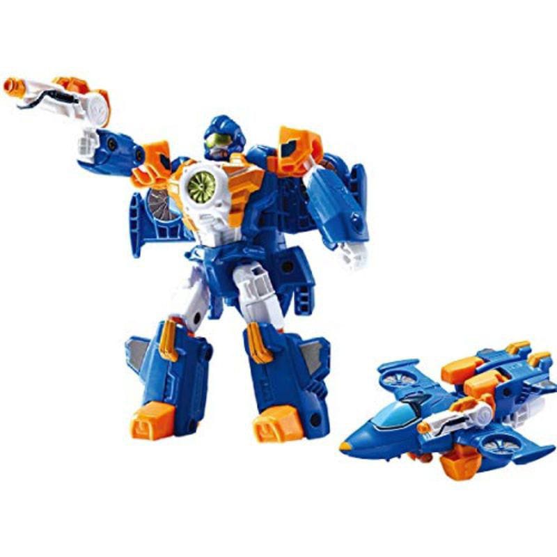 Mainan Robot Bisa Berubah Bentuk Menjadi Pesawat Zet Warna Biru - Robot Transform Pesawat Tempur