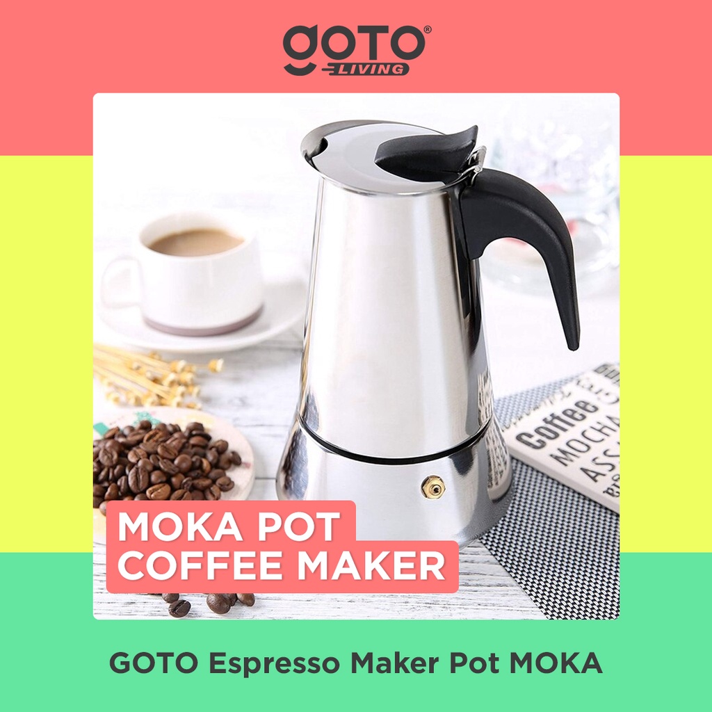 Espresso Maker Moka Pot Stainless Teko Kopi