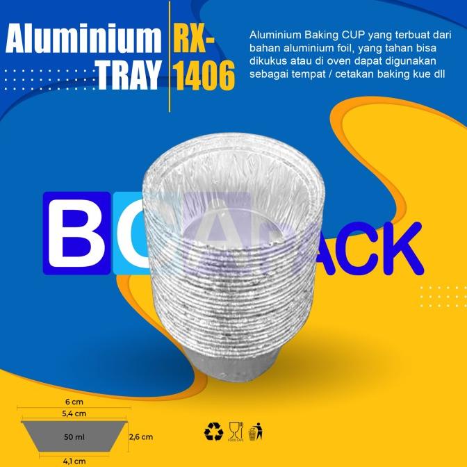 ALUMINIUM MODEL CUP RX-1406- WADAH ALUMINUM FOIL CUP RX 1406