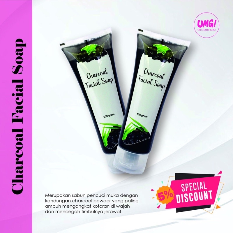Umg ulti matte glow facial wash charcoal