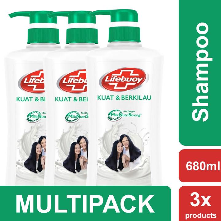 Lifebuoy Shampo Kuat &amp; Berkilau 680 mL x3