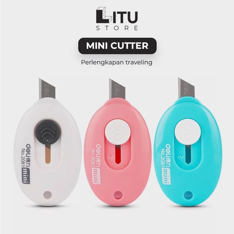 Mini cutter portable traveling pemotong kertas gantungan kunci multifungsi