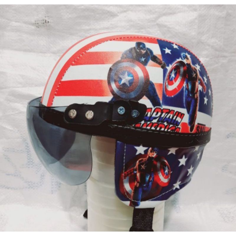 Helm Anak Karakter 1- 4 th (pilih motiv+warna) model helm Sinchan Bogo