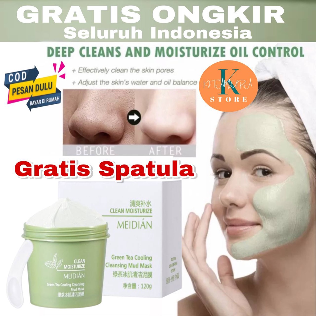 [READY STOCK] Masker wajah Green tea clay mask 100g