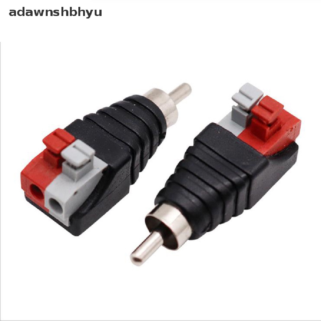 Kawat Speaker adawnshbhyu Kabel A/V Ke Audio Male Famale RCA Konektor Tekan Plug Terminal ID