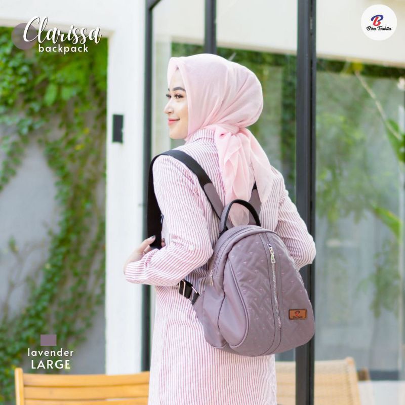 Biru Tsabita Tas Ransel Clarissa Bordir WaterProf