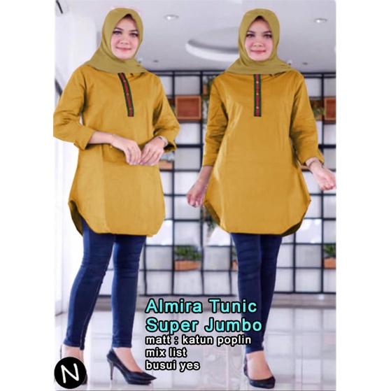 PIK - Almira Tunik XL(59281), XXL (62310), 3XL (65262) /Tunik Wanita / Tunik Muslim Terbaru/ Murah