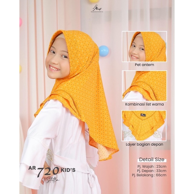 HIJAB AR RAFI Jilbab Anak AR 720 Kids | NAYA HIJAB