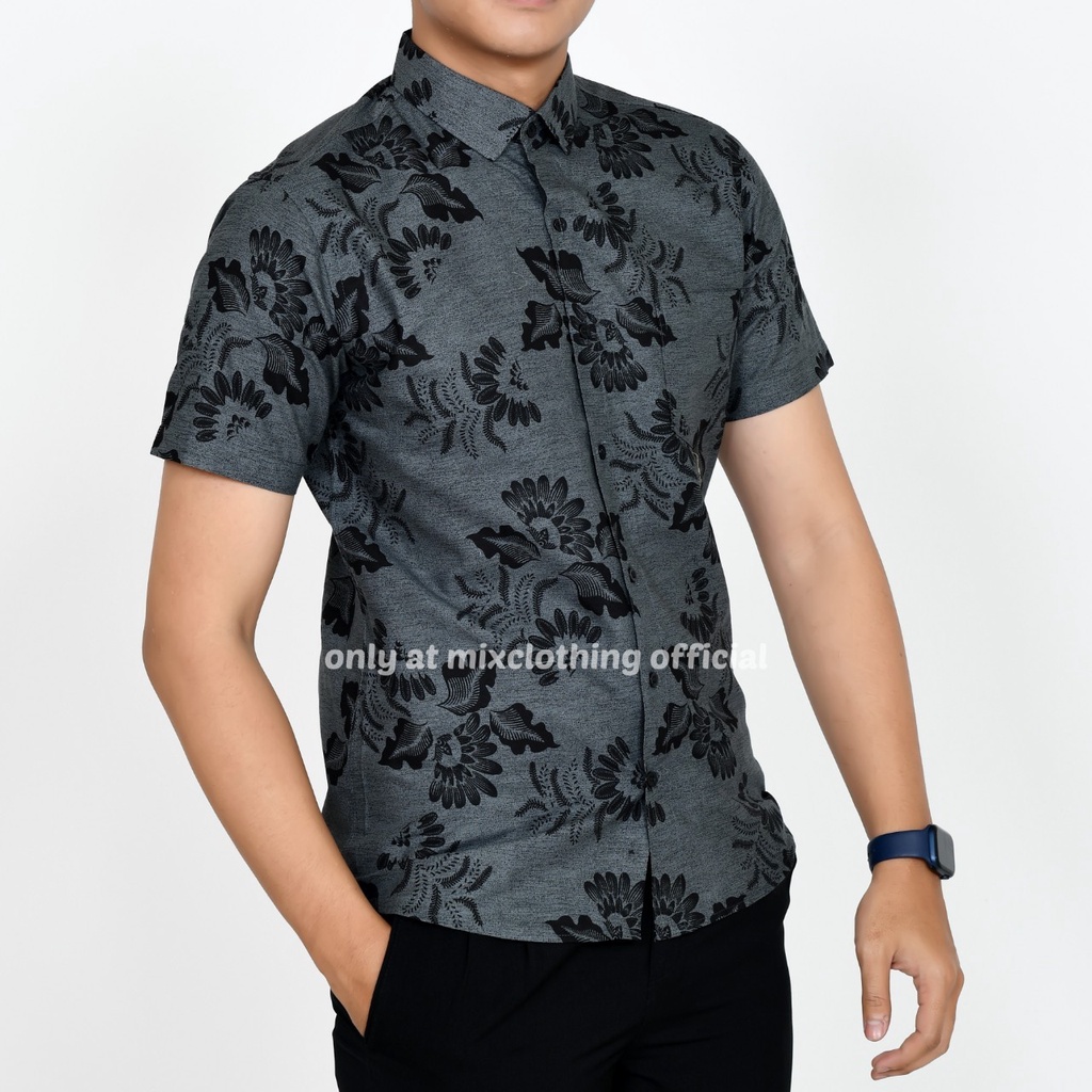 Baju Kemeja Batik Pria Lengan Pendek Slim fit Premium 1895