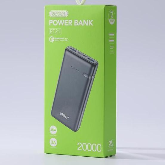 ♠  POWERBANK ROBOT ( RT21 20000mah )  RT100Q  RT130  RT170  RT180 10000mah DUAL INPUT PLUS DUAL OUTP