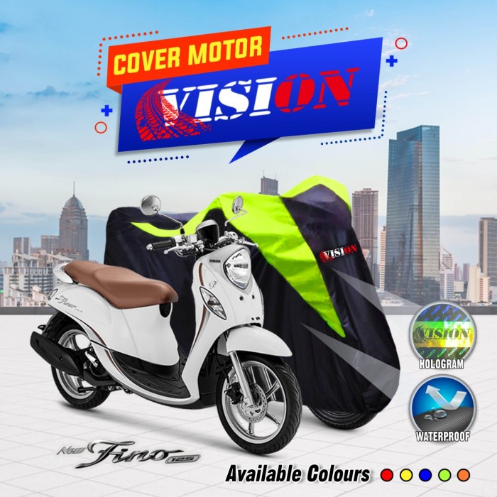 SARUNG MOTOR NEW FINO 125 COVER PENUTUP BODY MOTOR WATERPROOF VISION